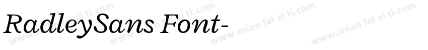 RadleySans Font字体转换